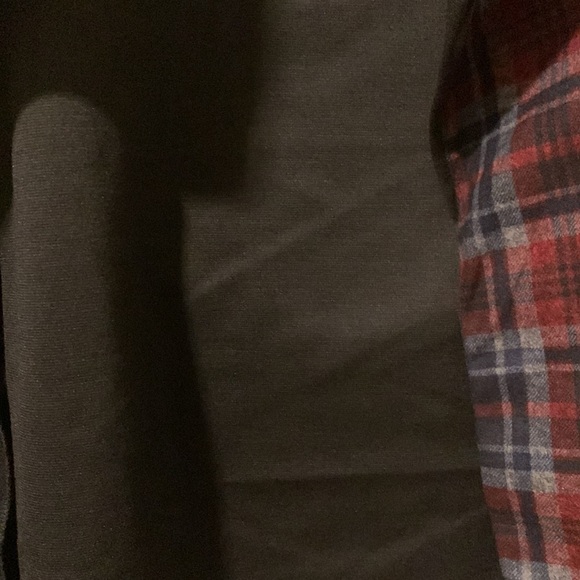 🔴⚫️BLACK BURGUNDY CHECKERED TRENCH JACKET⚫️🔴 - Picture 10 of 10